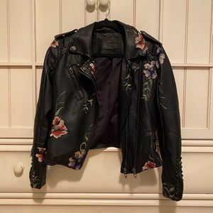 NWT Blank NYC floral leather jacket